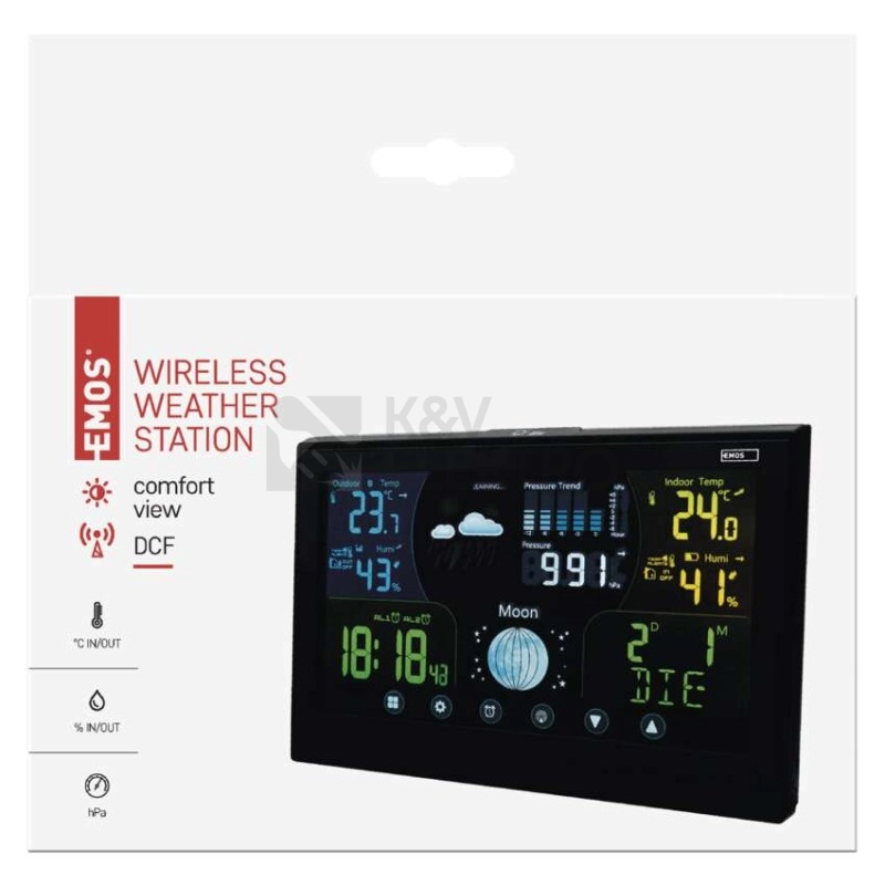 Obrázek produktu Domácí bezdrátová meteostanice EMOS E6018 7