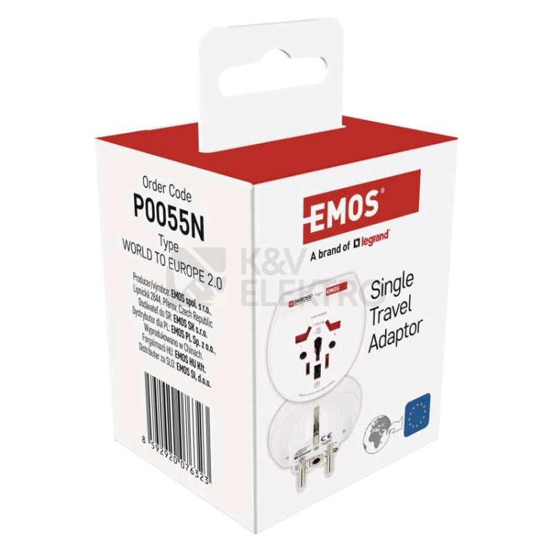 Obrázek produktu Cestovní univerzální adaptér pro cizince EMOS P0055N SKROSS PA30 7