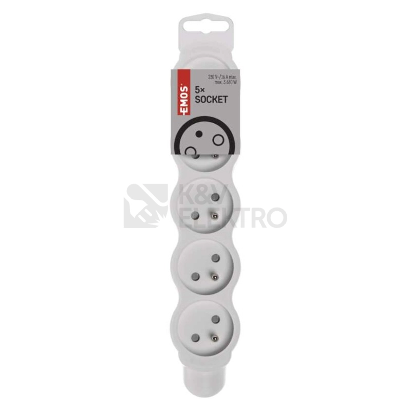 Obrázek produktu Pětizásuvka EMOS P0500N bílá 1903050001 4