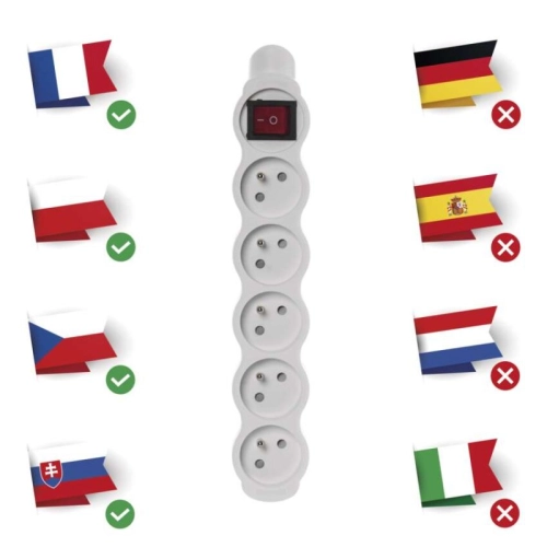 Pětizásuvka EMOS P1500N s vypínačem bílá 1903150001 (obrázek 3)