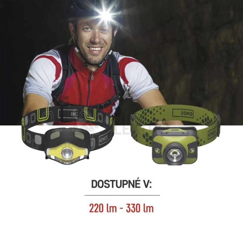 Obrázek produktu COB LED čelovka EMOS P3536 220lm 100m 3x AAA 15