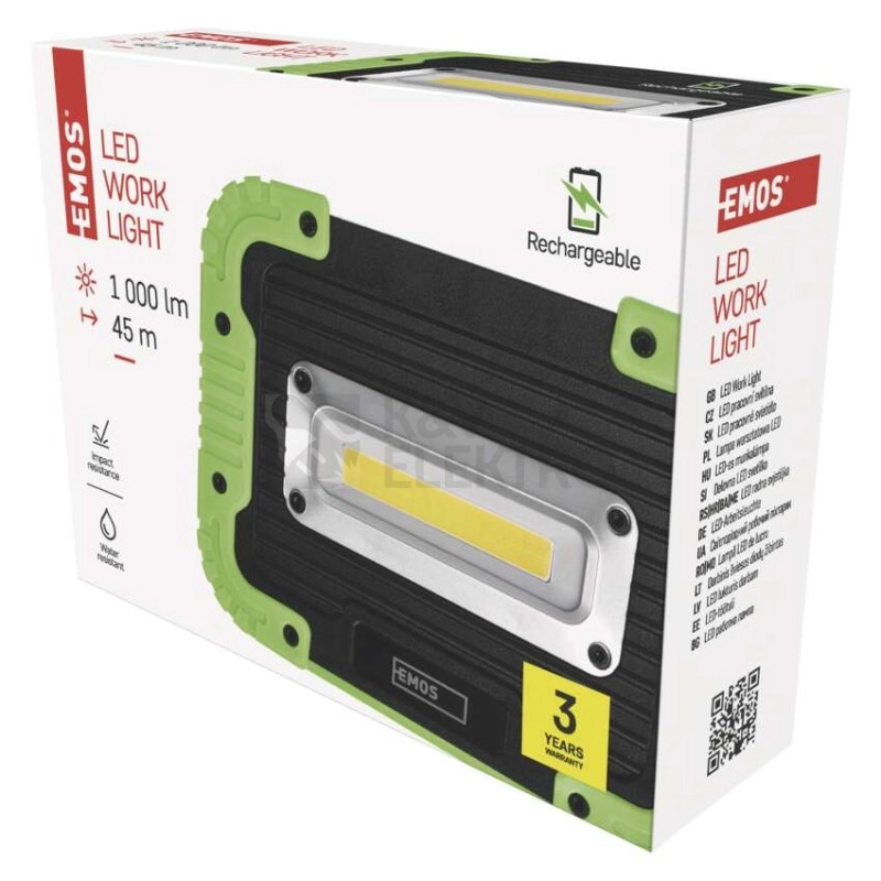 Obrázek produktu Pracovní nabíjecí LED svítidlo EMOS P4533 10W 1000lm Li-Ion 4400mAh 5