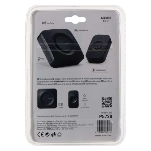Domovní bezdrátový zvonek EMOS P5728