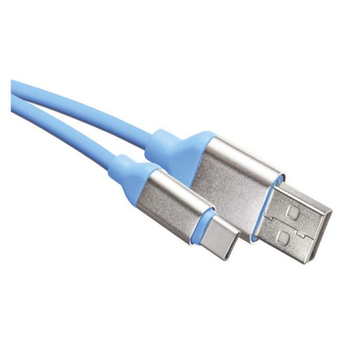 Levně Kabel USB-C EMOS SM7025B 2.0 A/M - C/M 1m modrý