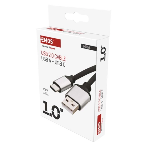 Kabel USB-C EMOS SM7025BL 2.0 A/M - C/M 1m černý (obrázek 7)