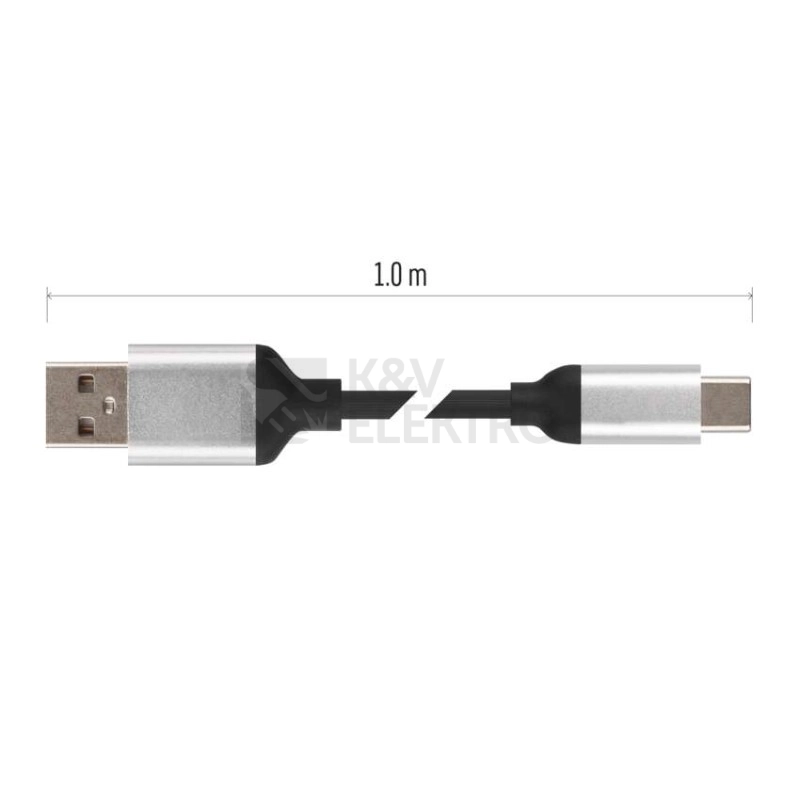 Obrázek produktu Kabel USB-C EMOS SM7025BL 2.0 A/M - C/M 1m černý 8