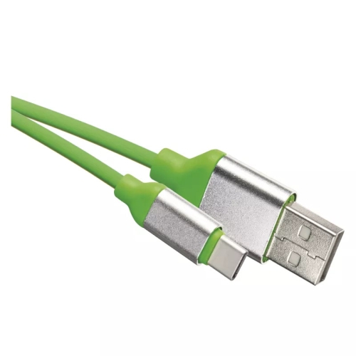 Levně Kabel USB-C EMOS SM7025G 2.0 A/M - C/M 1m zelený