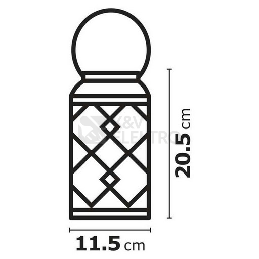 Obrázek produktu LED dekorace EMOS ZY2224 lucerna zdobená 3xAAA blikající teplá bílá 2