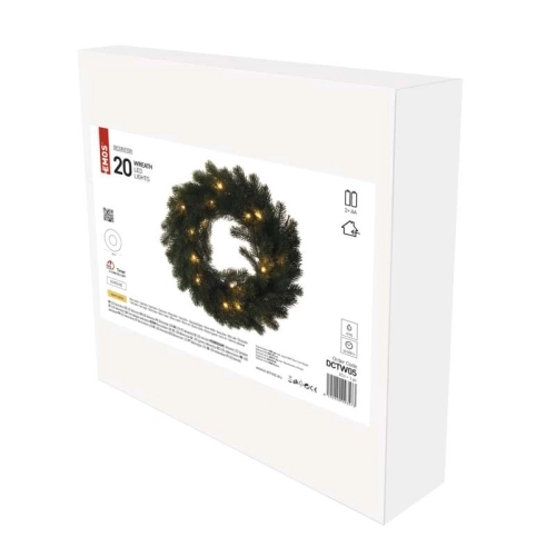 LED vánoční věnec EMOS DCTW05 ZY2244 2xAA vnitřní použití teplá bílá (obrázek 5)