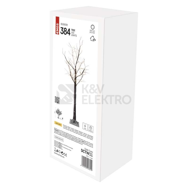Obrázek produktu LED vánoční stromek 180cm venkovní EMOS DCTW11 ZY2255 230V teplá bílá s časovačem 7