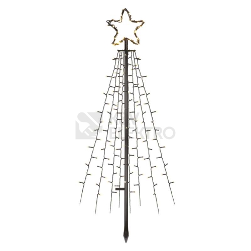 LED vánoční kovový strom 180cm venkovní EMOS DCTW02 ZY2259 230V teplá bílá s časovačem