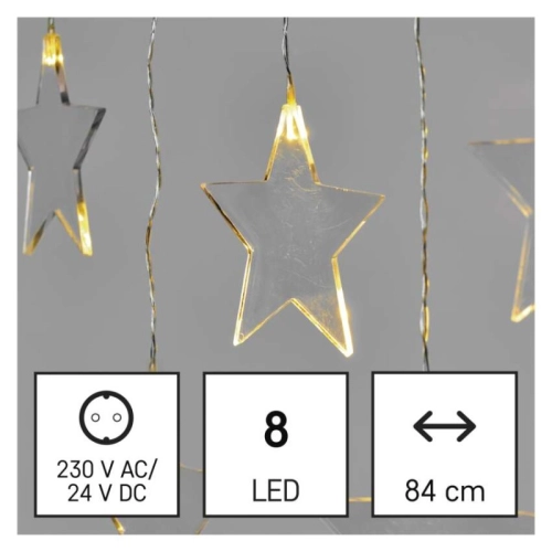 LED vánoční závěs EMOS DCGW02 ZY2264 hvězdy 80cm teplá bílá s časovačem (obrázek 3)