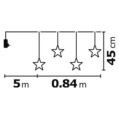 LED vánoční závěs EMOS DCGW02 ZY2264 hvězdy 80cm teplá bílá s časovačem (obrázek 10)