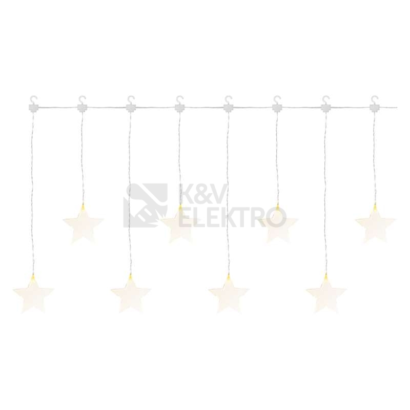 Obrázek produktu LED vánoční závěs EMOS DCGW02 ZY2264 hvězdy 80cm teplá bílá s časovačem 7