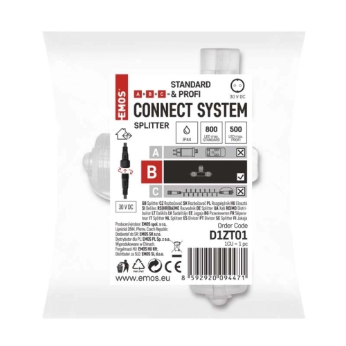 Rozbočovač EMOS Connecting D1ZT01 ZY2276 pro spojovací LED vánoční řetězy (obrázek 9)