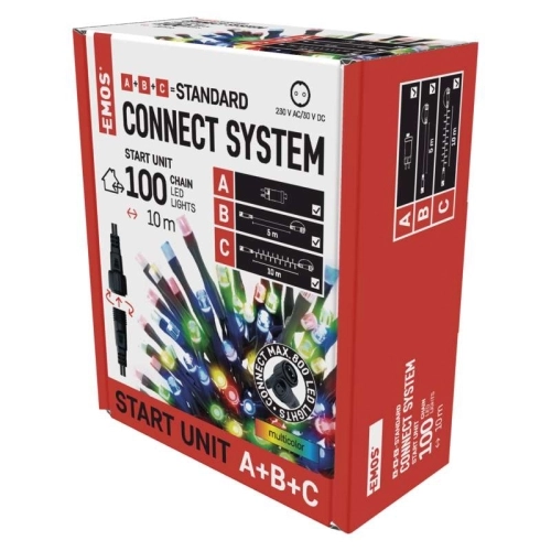 Propojovací vánoční řetěz se zdrojem EMOS Connecting D1AM01 ZY2279 startovní sada pro spojovací řetězy 10m multicolor (obrázek 6)