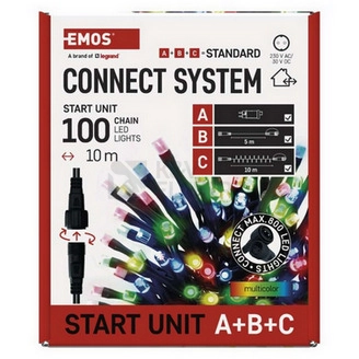 Obrázek produktu Propojovací vánoční řetěz se zdrojem EMOS Connecting D1AM01 ZY2279 startovní sada pro spojovací řetězy 10m multicolor 6