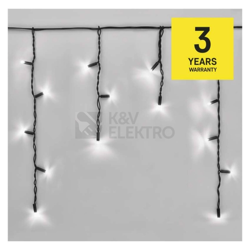 Obrázek produktu Propojovací vánoční řetěz bez zdroje EMOS Connecting D2CC03 ZY2287 50LED krápníky 3m studená bílá částečně blikající 6