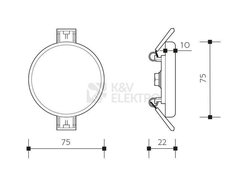 Obrázek produktu LED podhledové svítidlo Panlux ROUND 6W IP66 3000K PN14100006 1