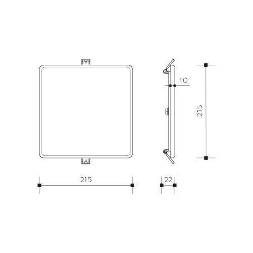 LED podhledové svítidlo Panlux SQUARE 24W IP66 3000K PN14100013