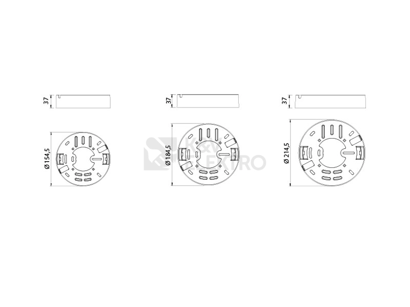 Obrázek produktu LED podhledové svítidlo Panlux ROUND 24W IP66 4000K PN14300009 5