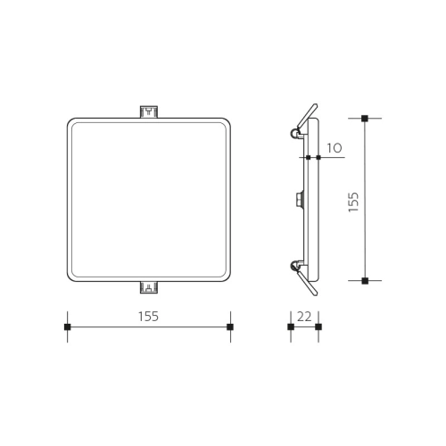 LED podhledové svítidlo Panlux SQUARE 12W IP66 4000K PN14300011 (obrázek 5)