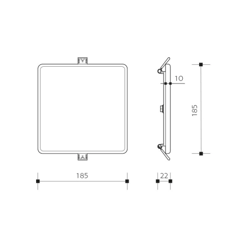 LED podhledové svítidlo Panlux SQUARE 18W IP66 4000K PN14300012 (obrázek 8)