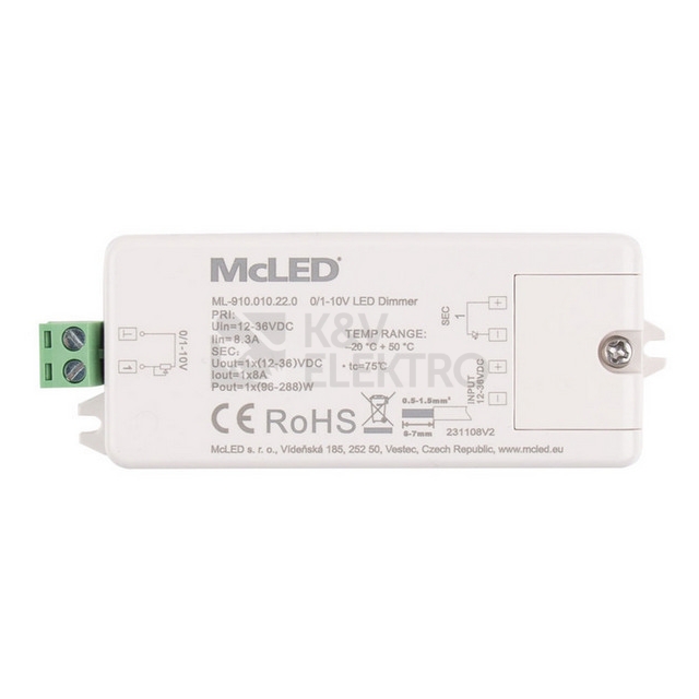 Obrázek produktu Stmívač 0/1-10V McLED ML-910.010.22.0 4