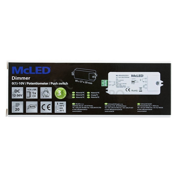 Obrázek produktu Stmívač 0/1-10V McLED ML-910.010.22.0 4