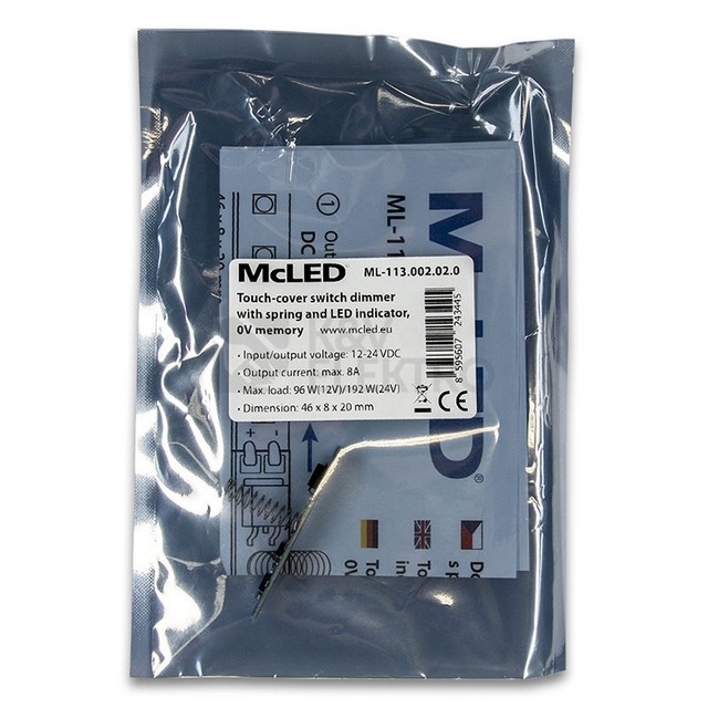 Obrázek produktu  Dotykový spínač/stmívač McLED pásku do hliníkových profilů 12/24V ML-113.002.02.0 7