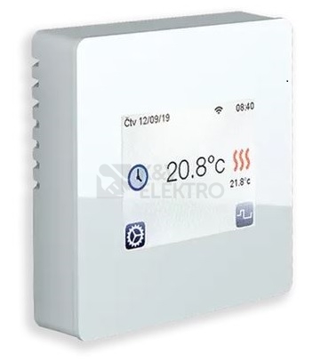 Obrázek produktu  Termostat dotykový Fenix TFT WiFi bílý dvě čidla (prostorové + podlahové)
 0