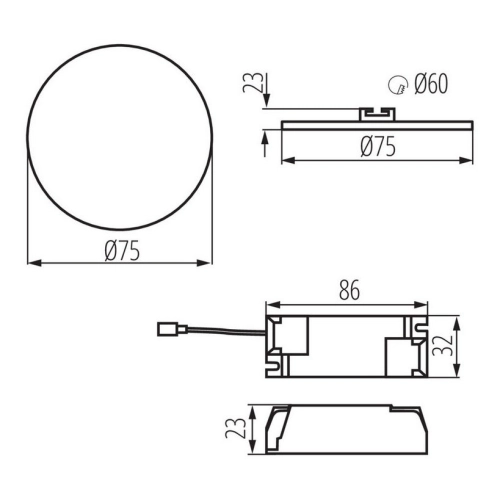 Podhledové LED svítidlo Kanlux AREL DO 6W-WW teplá bílá 29581 (obrázek 5)