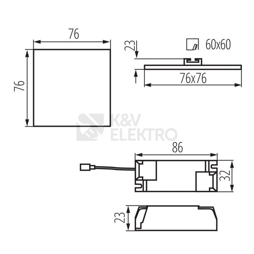 Obrázek produktu Podhledové LED svítidlo Kanlux AREL DL 6W-NW neutrální bílá 29582 14