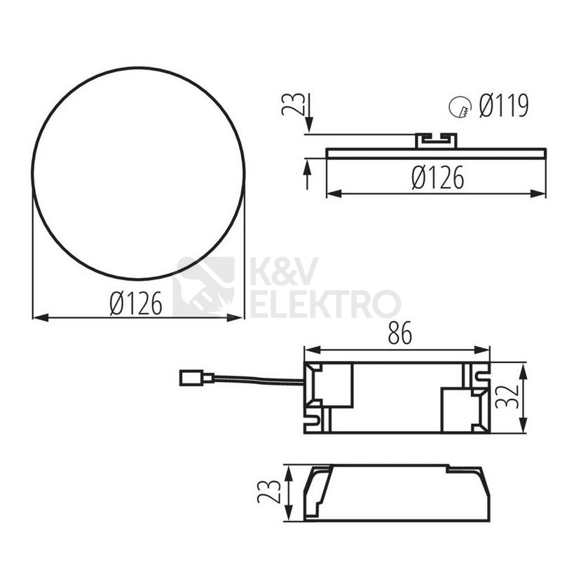 Obrázek produktu Podhledové LED svítidlo Kanlux AREL DO 10W-NW neutrální bílá 29584 5