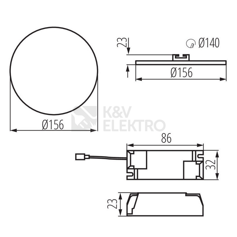 Obrázek produktu Podhledové LED svítidlo Kanlux AREL DO 14W-NW neutrální bílá 29588 5