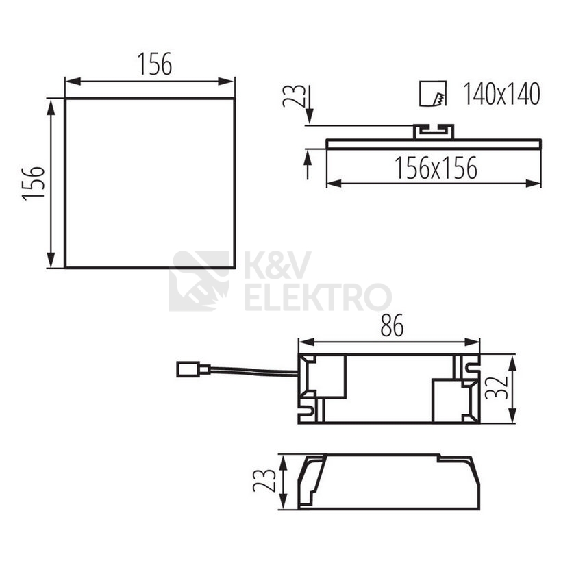 Obrázek produktu Podhledové LED svítidlo Kanlux AREL DL 14W-NW neutrální bílá 29590 14