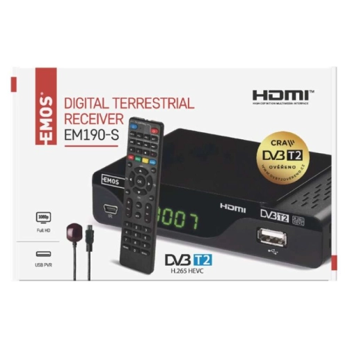 Set-top box EMOS EM190-S HD HEVC H265 (DVB-T2) J6014 s externím čidlem (obrázek 6)