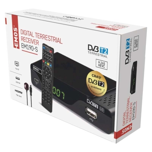 Set-top box EMOS EM190-S HD HEVC H265 (DVB-T2) J6014 s externím čidlem (obrázek 4)
