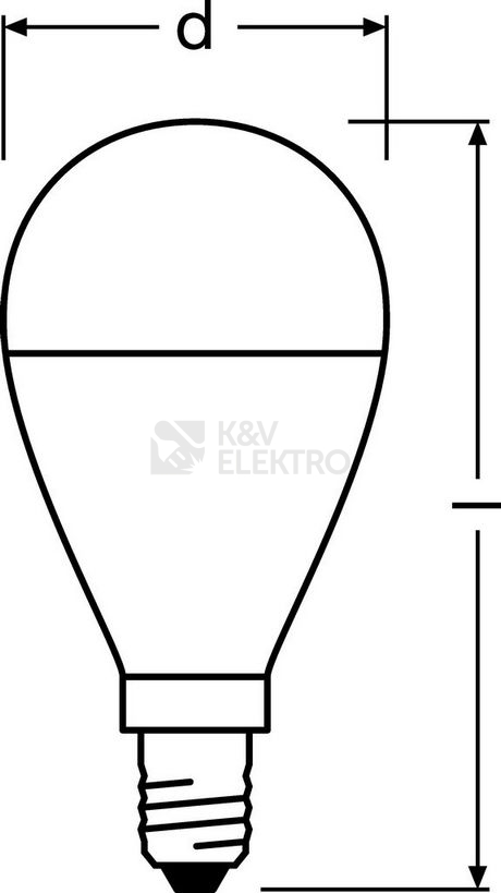 Obrázek produktu LED žárovka E14 OSRAM CL P FR 7W (60W) neutrální bílá (4000K), hruška 2
