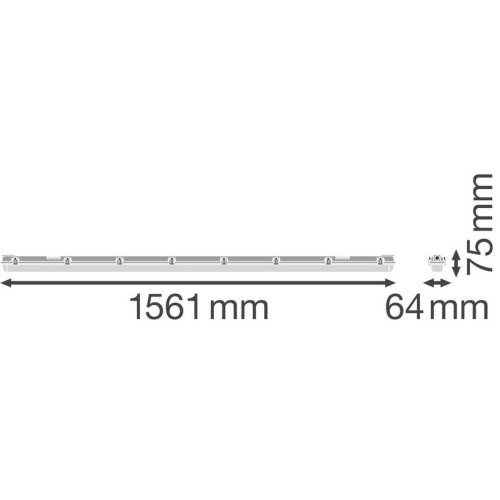 Zářivka LEDVANCE Damp Proof 150cm IP65 G13 pro LED trubici T8 (obrázek 5)