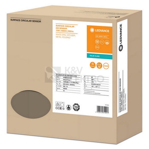 Obrázek produktu LED svítidlo LEDVANCE Surface Circular 250mm 13W/4000K neutrální bílá IP44 s pohybovým čidlem 9