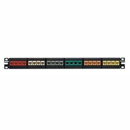 Patch panel pro 24 modulů NetKey 1U 19