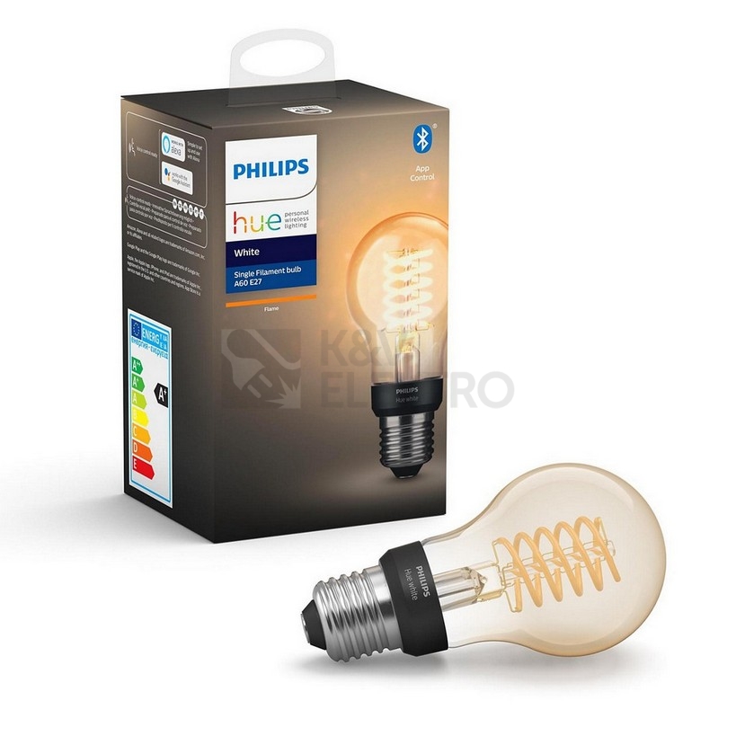 Obrázek produktu LED žárovka E27 A60 Philips Hue 7W (60W) White Filament (2100K) stmívatelná 0