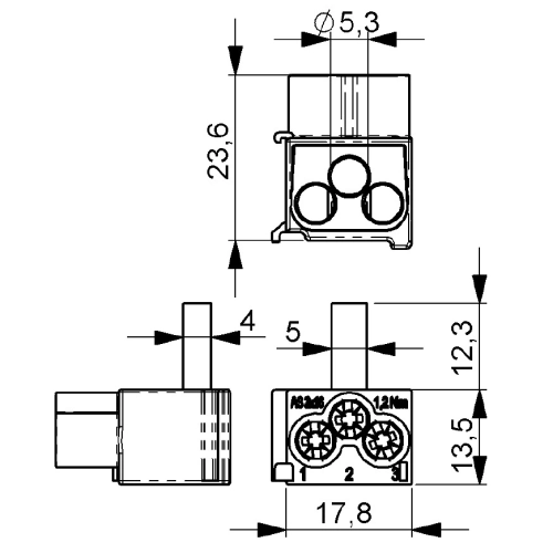 Svorka připojovací AS-3x16 SNK pro Al/Cu 3x16mm2 1079505 (obrázek 6)