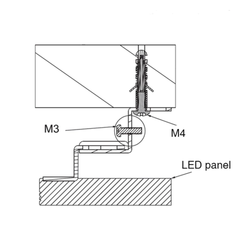 Sada úchytů k přisazení LED panelů McLED Office ML-419.002.32.0 (obrázek 4)
