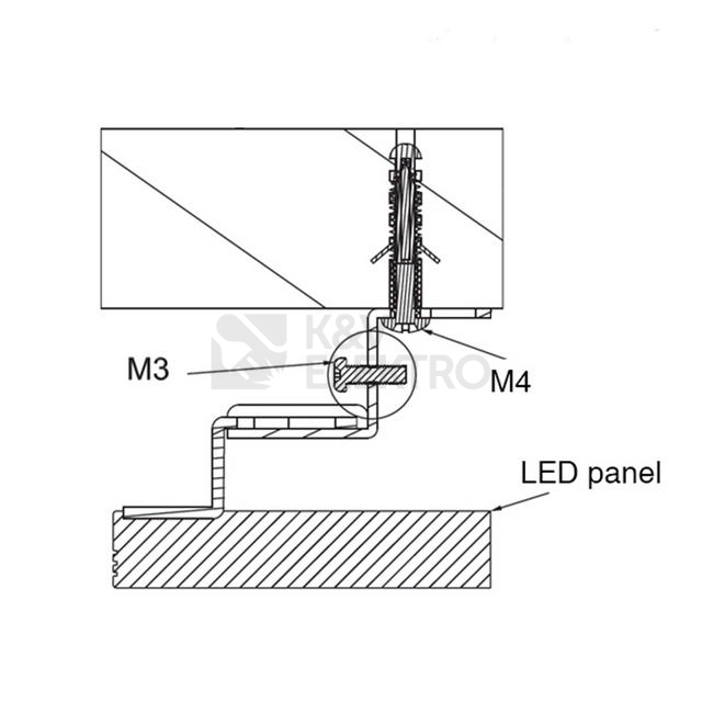 Obrázek produktu Sada úchytů k přisazení LED panelů McLED Office ML-419.002.32.0 3