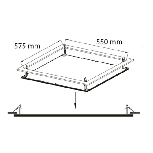 Sada k připevnění LED panelů McLED Office do podhledu ML-419.004.32.0 (obrázek 4)