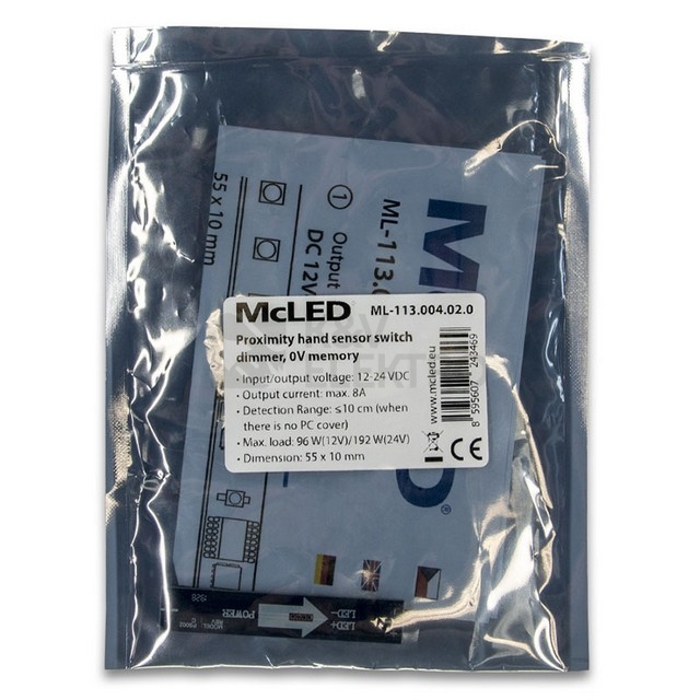 Obrázek produktu  Bezdotykový spínač/stmívač McLED pásku do hliníkových profilů 12/24V ML-113.004.02.0 2