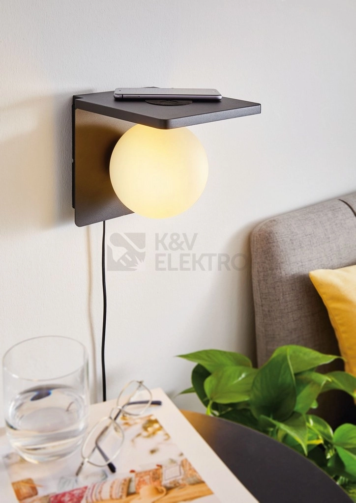 Obrázek produktu Nástěnné svítidlo Eglo CIGLIE E14 40W 98265 černá 1