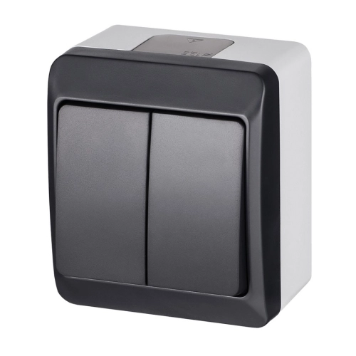 Vypínač č.5 Famatel Galatea IP44 antracit 5332-07
